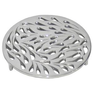 Salvamanteles redondo de metal fundido a mano, salvamanteles de estilo clásico y diseño de metal con acabado de color gris, bandeja resistente al calor de mesa - Product Image 3