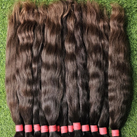 Penjualan paling laris satu Donor murni Remy Indian Bulk ekstensi rambut manusia alami gaya gelombang coklat harga grosir
