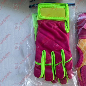 Gants de frappe de baseball personnalisés de haute qualité à manchette courte couleur rose Nouveau design Gants de frappe de baseball de softball pour jeunes et adultes - Product Image 5