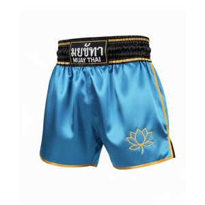 Pantalones Cortos de Muay Thai de Satén Premium, Elásticos, Unisex, de Secado Rápido, Ligeros, para Entrenamiento de MMA, para Atletas Profesionales - Product Image 2