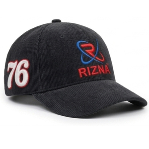 76 Twill Baseball Cap 6-Panel Adjustable Unisex Casual Hat Embroidered Logo Right Panel <b>Black</b> Cotton Sporty Vintage - Product Image 3