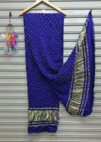Dupatta Tradicional de Seda Gajji para Invitadas de Boda, Suave y Lisa, Dupatta Bandhej de Seda Gajji Pura en Oferta, Precio de Fabricante