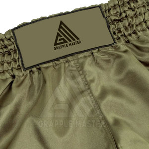 Short thaïlandais avec logo personnalisé Short thaïlandais pour hommes en satin polyester à taille élastique et confortable à porter - Product Image 4