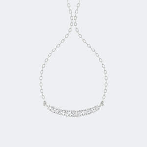 Collar con colgante de barra curva con engaste de puntas brillantes redondas de 1.00 quilates - Product Image 2