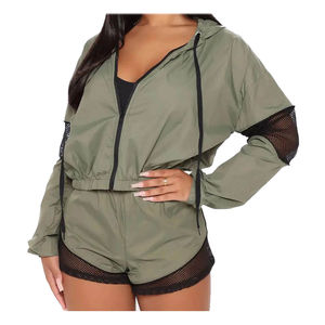 2026 New Breathable Waterproof Windbreaker Two Piece Women's Set with Sheep Skin and Printed Design for Wholesale - Product Image 1