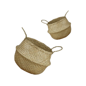 Discover Tranquil Solutions: Vietnamese SEAGRASS BELLY BASKET for Laundry and <b>Plant</b> Storage Home Decor - Product Image 1