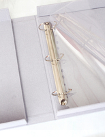 Luxuriöse Klappbox mit 3-Ring-Ordner |   Premium-Aktenbox für Dokumente, Erinnerungsstücke & Fotoalben