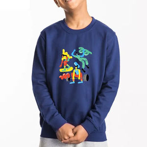 Sudaderas de lana para niños con logotipo personalizado, jersey de cuello redondo de algodón suave, sudadera Lisa para bebés y niñas - Product Image 1