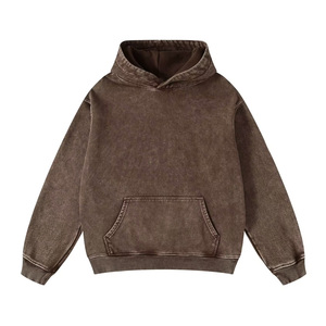 Nouveautés Sweat à capuche Streetwear Sweat à capuche zippé délavé à l'acide Sweats à capuche vieillis personnalisés à vendre - Product Image 2