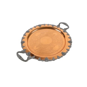 Plateau de service en cuivre de forme rectangulaire Offre Spéciale plateau de créateur fait main plateau décoratif en cuivre de dernière arrivée - Product Image 6
