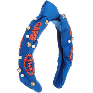 Bandeau de Cheveux pour le Jour du Match en Perles de Graines Fait Main Couleurs Personnalisées Design Élégant Bandeau de Cheveux pour le Jour du Match avec Broderie en Perles de Graines - Product Image 1