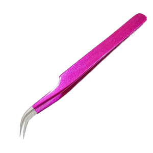 Pince à épiler d'extension de cils en fibre de couleur violette au plasma - Product Image 4
