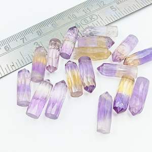 Natural Ametrine Faceted Pencil Shape Carved Gemstone Beads for Jewelry Making 7x20mm Carving <b>Healing</b> <b>Crystal</b> Charms Wholesale - Product Image 3