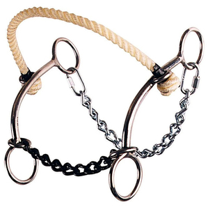 Mors de cheval Hackamore en acier inoxydable de qualité supérieure avec embout en fil torsadé pour l'entraînement et l'équitation, équipement équestre - Product Image 6