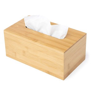 Soporte de papel tisú de madera pura de forma cuadrada Diseño de tendencia Caja de almacenamiento de pañuelos de madera de forma personalizada - Product Image 6