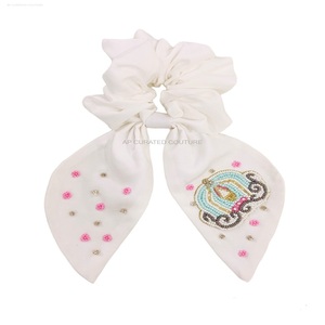 Personalizado de moda indio bordado a mano semilla con cuentas pelo Scrunchies accesorio de Halloween con cuentas Scrunchies - Product Image 4