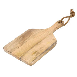 Planche à découper rustique avec corde de suspension, surface épaisse et lisse, idéale pour couper, servir et décorer la cuisine avec style - Product Image 1