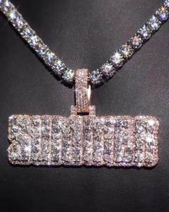Initial Custom Letter Moissanite Diamond Sparkling 925 Sterling Silver Hip Hop Luxury Statement Pendant For Men And Women Wear - Product Image 6