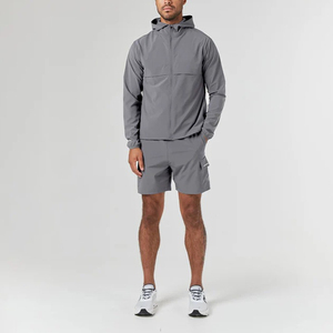 Conjunto Deportivo Informal de Dos Piezas para Hombre, Chaqueta Cortavientos de Invierno con Capucha y Cremallera, Pantalones Jogger Transpirables de Secado Rápido - Product Image 4