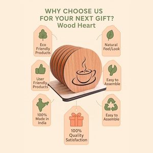 Handcrafted Natural Wood Bohemian Style Eco-Friendly <b>Drink</b> <b>Coaster</b> High End Smooth Surface for Tea Coffee <b>Drinks</b> Wholesale Price - Product Image 4