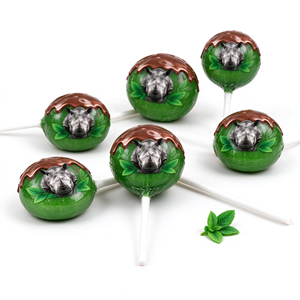 Boîte d'emballage pour sucettes chocolatées à la menthe, boîte à bonbons imprimée sur mesure, usine de fabrication de boîtes à bonbons, boîte aromatisée au chocolat et à la menthe, vente en gros OEM - Product Image 6