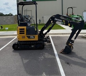 Used John Deeree 17G Mini Compact Crawler Excavators with Rotating <b>Drill</b> Head Enclosed Cab for Farm Landscaping Constructions - Product Image 2