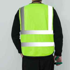 เสื้อกั๊กนิรภัยสำหรับทำงาน Hi-Vis สะท้อนแสงสีตามสั่งสำหรับงานอุตสาหกรรมก่อสร้าง - Product Image 6