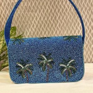 Bolsos Cruzados de Playa de Lujo HUSSAIN CRAFTS, Bolsos de Mano para Mujer, Bolsos de Hombro con Cuentas de Moda de Verano, Bolsos Clásicos de Algodón Personalizables para Mujer - Product Image 1