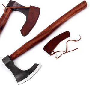 Hacha de acero de alto carbono hacha de camping con Funda de cuero de alta calidad hachas de caza con mango de madera - Product Image 1