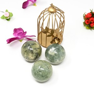 Esfera de cristal de epidota de Prehnita al por mayor, esfera de Prehnita de piedras preciosas naturales para meditación curativa y decoración del hogar a granel - Product Image 1