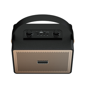 Retro Cổ Điển Không Dây Màu Xanh Răng Loa Di Động Bằng Gỗ Da Loa Hifi Âm Thanh Stereo Bass Loa FM Đài Phát Thanh - Product Image 3