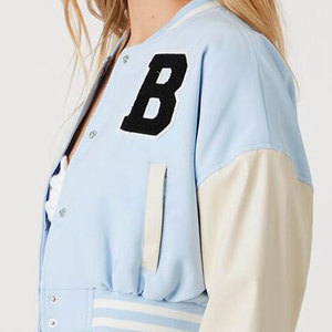 Vente en gros 2025 vestes universitaires de meilleure qualité pour femmes haut court en coton à motif à carreaux avec doublure en nylon traitement tricoté - Product Image 6