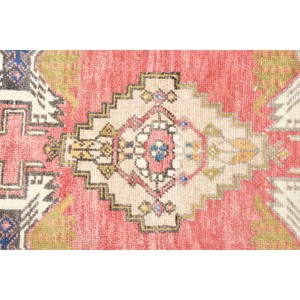 Alfombra de lana turca Vintage de 16x34 pies, diseño de retazos rojo y Beige, respaldo de látex de tejido plano para decoraciones de sala de estar, nuevo producto - Product Image 5