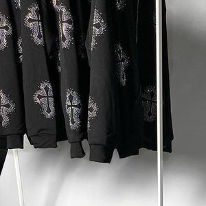 Proveedor directo de fábrica, transpirable, de secado rápido, sudaderas con cremallera de diamantes de imitación para hombres, sudaderas con cremallera hechas a medida, sudaderas con diamantes de imitación para hombres - Product Image 5