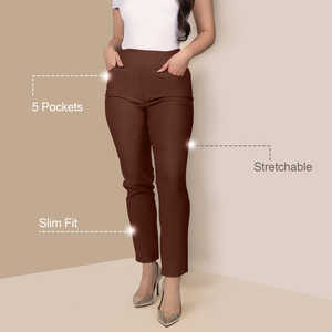 Pantalones de Yoga Jenna Rose Talla Pequeña, Transpirables, Ajustados, de Pierna Recta, Casuales de Oficina, con Material de Spandex/Poliéster, 5 Bolsillos - Product Image 3