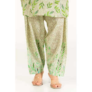 Ensemble coordonné décontracté pour femme en tissu cambric vert clair imprimé, 2 pièces, short, tenue pour le printemps/été, disponible en tailles XS à XXL - Product Image 4