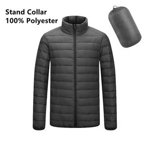 Venta al por mayor de alta calidad de los hombres de color sólido impermeable Stand Collar de manga completa abajo burbuja Puffer chaleco cálido chaqueta gruesa - Product Image 6