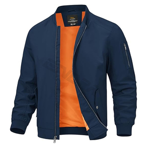 100% 涤纶夏季轻便跑步夹克，带拉链立领防晒透气服装 - Product Image 1