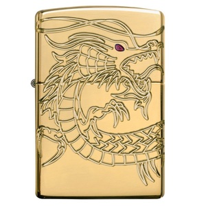 Encendedor de Bolsillo Recargable de Metal Dorado Vintage, Resistente al Viento, con Diseño de Logotipo de Lobo Grabado con Láser, Encendedor Clásico con Tapa Abatible para Regalo - Product Image 3