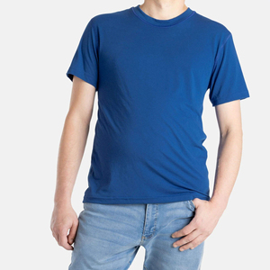 T-shirt décontracté pour homme à col rond 100% coton personnalisable, écologique, durable et polyvalent, coupe confortable pour un usage quotidien - Product Image 4
