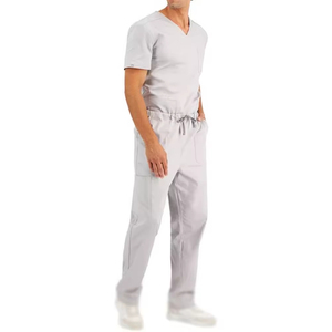 Factory Made Premium Quality Medical <b>Scrub</b> Uniforms Durable 100% Cotton <b>Scrub</b> Sets with Customizable Color & Logo OEM Service - Product Image 1
