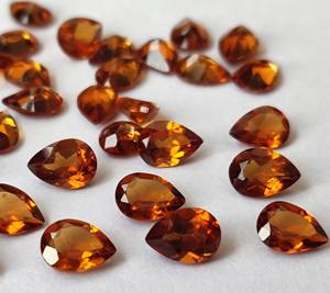 Granate de Hessonita Natural, corte de pera, 4x6mm, tallado, suelto, granate de Hessonita, corte de pera, piedra preciosa suelta facetada, calidad superior - Product Image 2