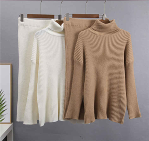 High Quality <b>Women's</b> Plus Size Turtleneck Breathable Sweater Long-Sleeve Loose <b>Oversized</b> Knitted Pullover Sweater - Product Image 4