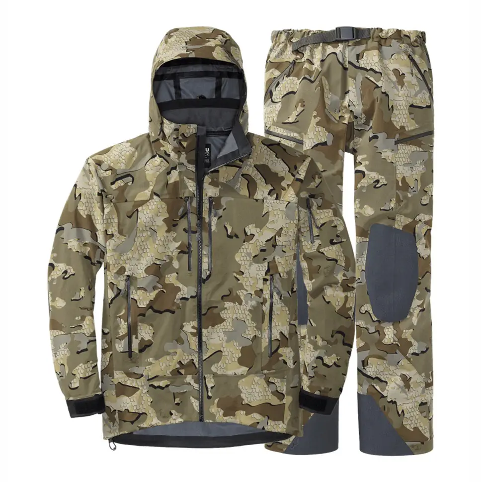 Men's Waterproof Camouflage Hunting Jacket 2024 Top Quality Camo Design Hunting Outfit 2 Piece Suit Jacket And Pant