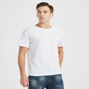 Barato buena calidad SML 0,99 USD mínimo de talla grande hombres 100% algodón Oem liso blanco algodón camiseta para hombres DDP envío - Product Image 3