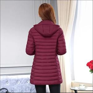 Veste matelassée à col montant, couleur unie, pour l'hiver, style urbain, personnalisable, coupe-vent et imperméable, pour l'extérieur - Product Image 3