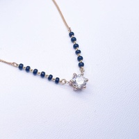 Collier Solitaire Élégant Stonewels en Or Jaune Perlé, Magnifique Diamant Traditionnel pour Anniversaire de Mariage