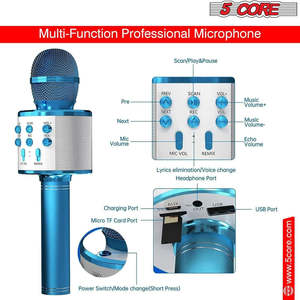 5 Core <b>Microphone</b> <b>Wireless</b> Karaoke Mic With Speaker 3 in 1 Portable Bluetooth Microfono Inalambrico - Product Image 2