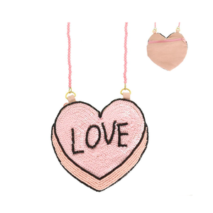 Porte-monnaie en forme de coeur perlé fait à la main Design de mode élégant avec artisanat de qualité Prix attractifs pour sacs de soirée - Product Image 1