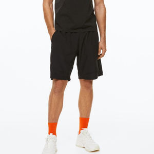 <b>Men's</b> High Quality Cotton Gym <b>Shorts</b> Summer Fashion Casual Design <b>Zip</b> <b>Pockets</b> Comfortable Elastic Waistband Solid Wholesale - Product Image 3